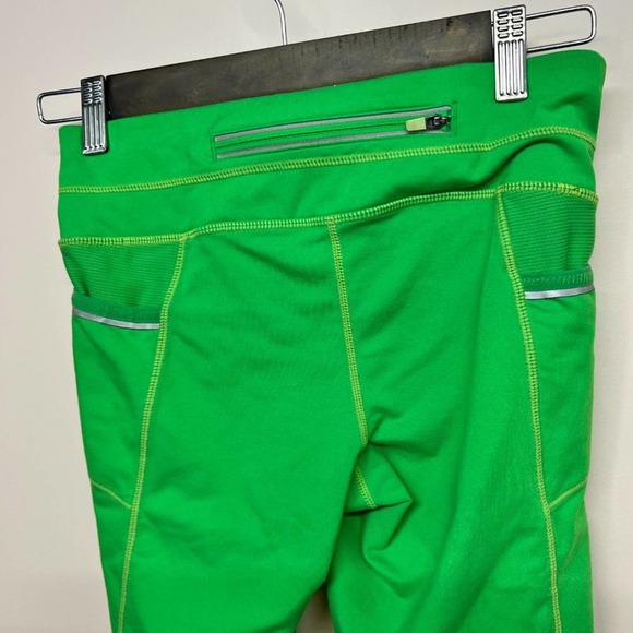 Athleta Lime Green Cropped Athletic Leggings Size XSP - Picture 4 of 6